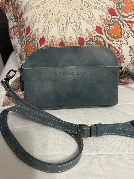 Portland Leather Handbags - Portland Leather Eclipse Crossbody in Aqua Adjustable Strap